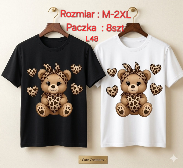 Bluzki damskie Roz M-2XL, Mix Kolor Paczka 8 szt 1